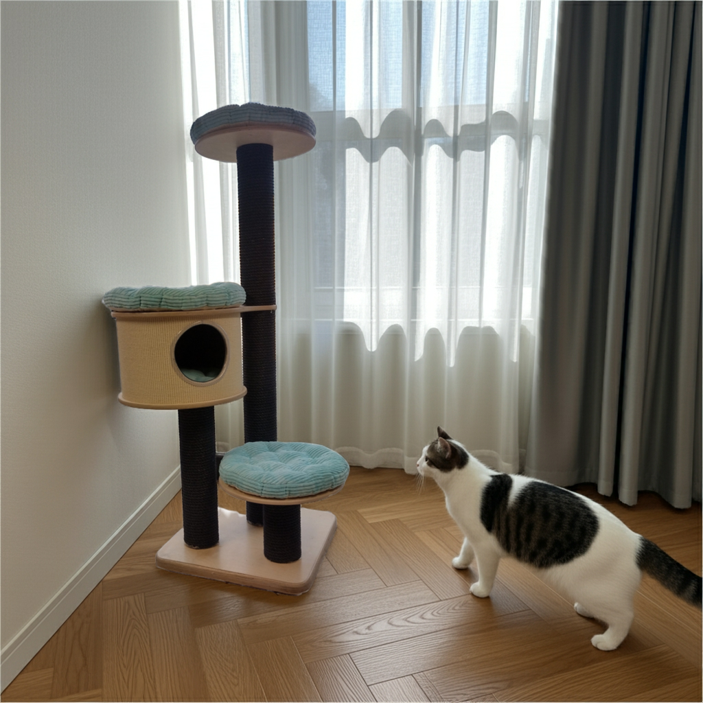 Tiragraffi in legno a tre cilindri scuri