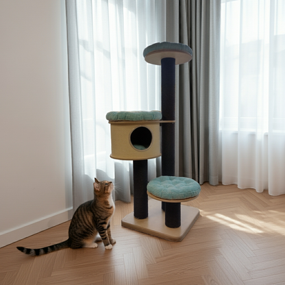 Tiragraffi in legno a tre cilindri scuri